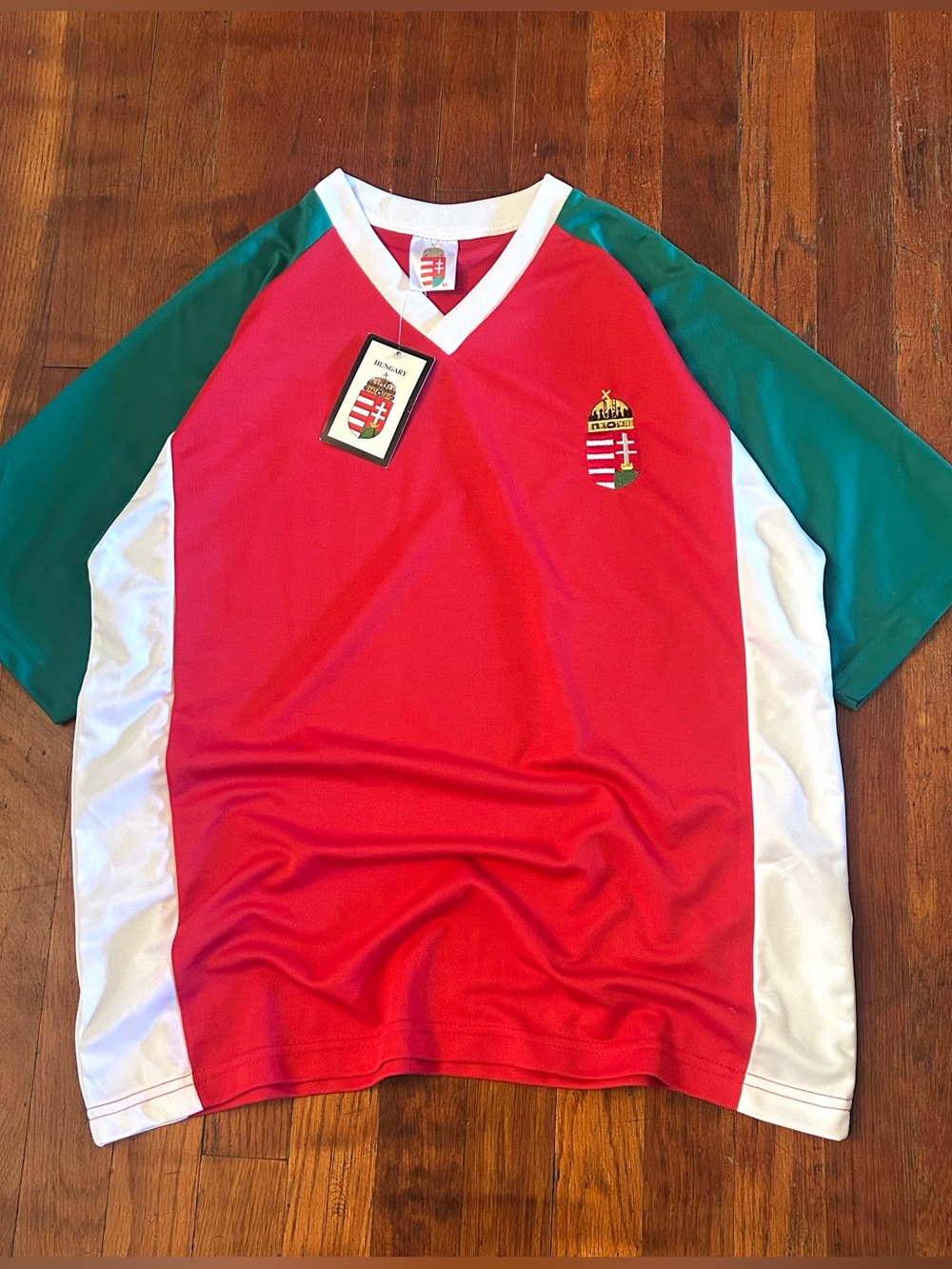 Vintage Hungary National Soccer Team Futbol Blokecore Red Green Jersey Kit M NWT